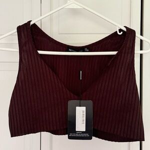 Brown, super crop top